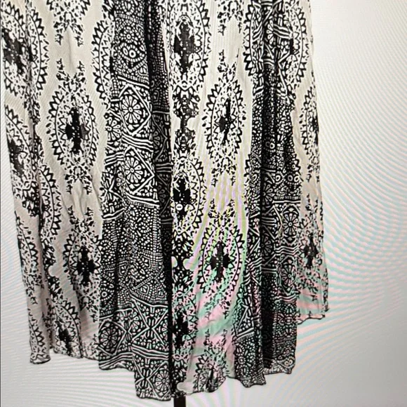 Free People Black White Medium Strapless Dress 💘  Maxi Long Excellent Condition - Picture 3 of 6